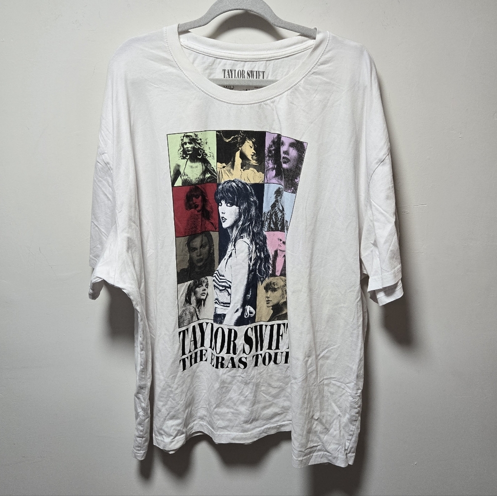 Taylor Swift The Eras Tour 2023 White Tour Shirt Size 3XL Unisex Collage